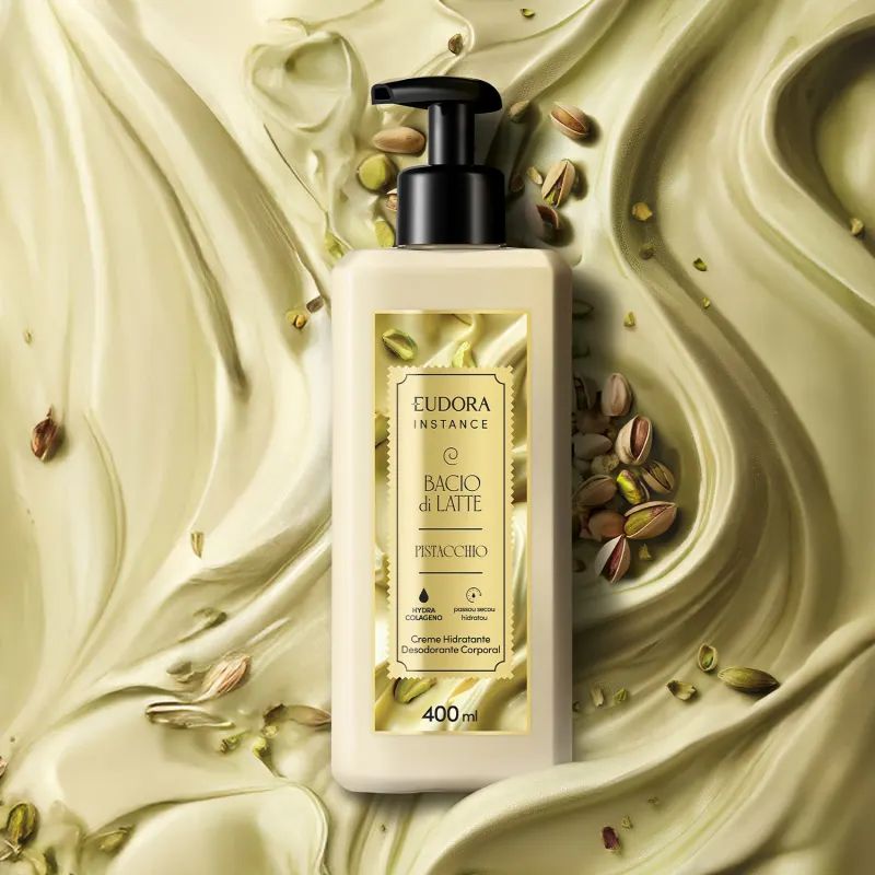 BACIO DI LATTE CREME HIDRATANTE DESODORANTE CORPORAL INSTANCE PISTACCHIO 400ML